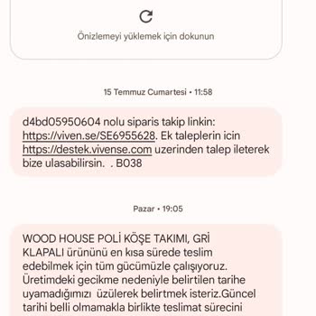 Vivense Ürün Teslim Edilemiyor