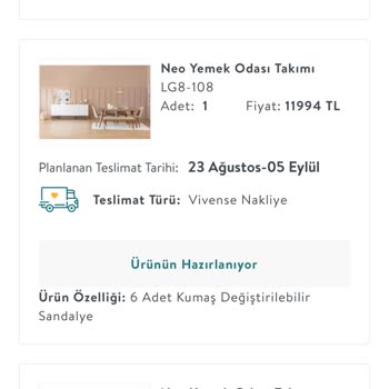 Vivense 2.5 Ay Önce Aldığım Ürünlerimi Göndermiyor...