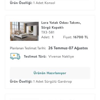 Vivense 2.5 Ay Önce Aldığım Ürünlerimi Göndermiyor...