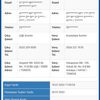 Sürat Kargo İletişim Bozukluğu