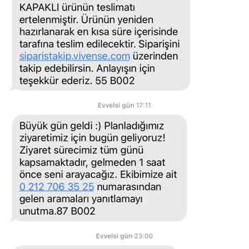 Vivense Teslimat, Müşteri Memnuniyeti