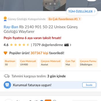 Atasun Optik Kusurlu Ürün Gönderimi