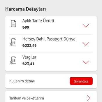 Vodafone Yurt Dışı Paket Aktif Edilmesi Ve Ücret Yansıtılması
