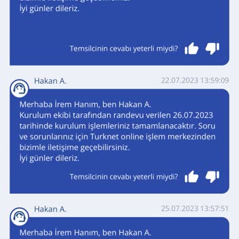 TurkNet Aktivasyon İçin Saha Ekibi Gelmedi Ve Çözüm Yok