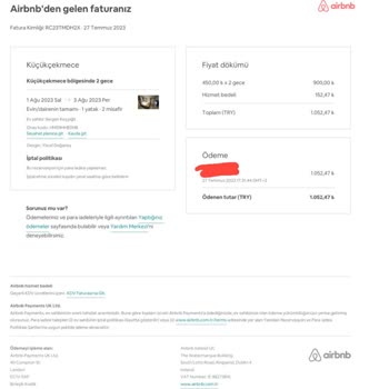 Airbnb Rezervasyon İptal Ücret İadesi Hakkında.