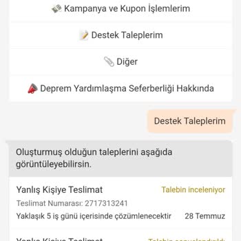 Aurrari Trendyol Teslim Edilmeyen Ürün