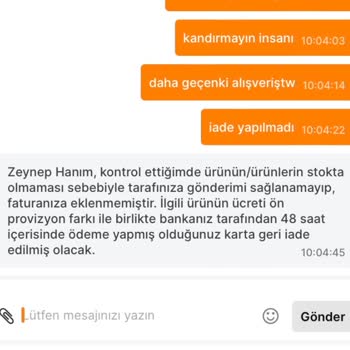 Migros Sanal Market Ürünleri Eksik Gönderiyor Parasını İade Etmiyor