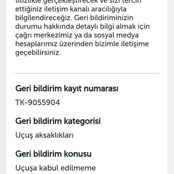 THY Bilet Sorunu Hakkında