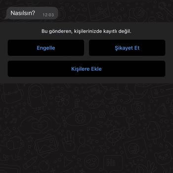 WhatsApp Yabancı Bir Numaradan WhatsApp Mesajı Geldi
