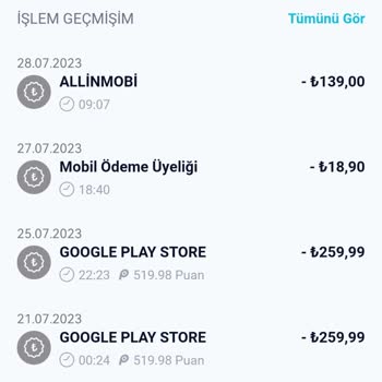 Vizyon Elektronik Para Turkcell Paycell Üzerinden İzinsiz Para Çekme