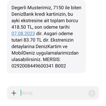 Denizbank Yıllık Üyelik Ücreti
