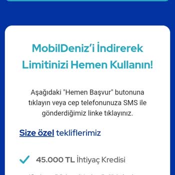 Denizbank Tanımlı Krediniz Var Deyip Kullandırmıyor