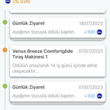 Banabak Uygulaması Ödülümü Göndermedi