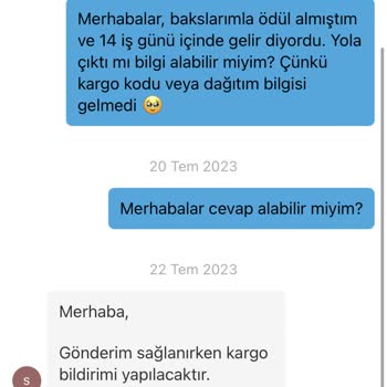 Banabak Uygulaması Ödülümü Göndermedi