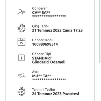 KAYSERİ/Erkilet Yurtiçi Kargo Şubeye Yönlendiriyor.