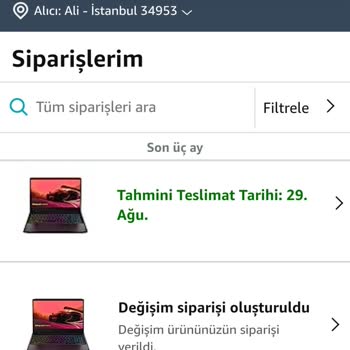 Amazon Ödemeyi Aldı Bilgisayarı Yollamıyor