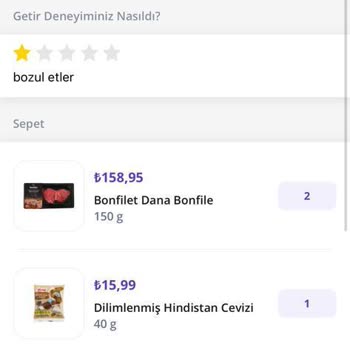 Getir Büyük Bozuk Et Ve Kötü Müşteri Yönetimi