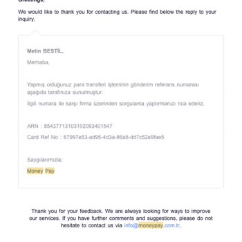 Yaptığım Yükleme Nays Hesabıma Yansıtılmadı.