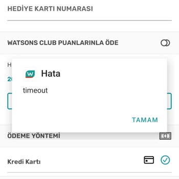 Watsons Sistem Hatasından Dolayı Puanları Kullanamamak