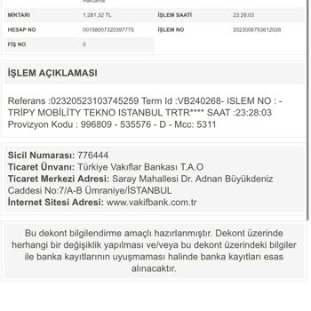 Tripy Mobility Paramı İade Edin
