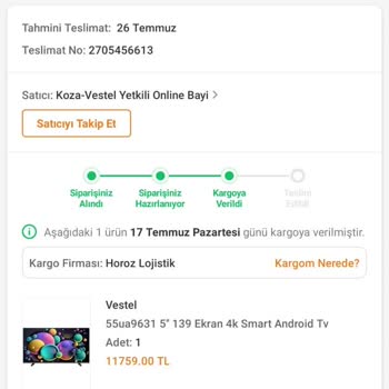 Horoz Lojistik Kargom Süresi Dolduğu Halde Teslim Edilmedi