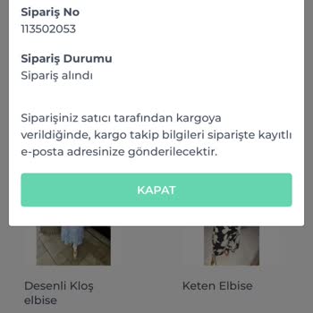 Sama' Collection Sipariş Kargoya Verilmedi
