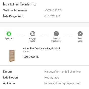 Koçtaş İade Kargo Hatası