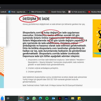 Solaris Optik Gözlük Değişimi İle İlgili Sorun