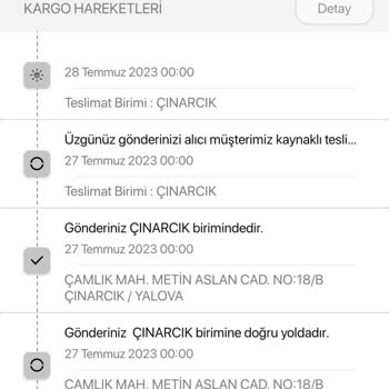 MNG Çınarcık Şubesi Kargomu Getirmiyor