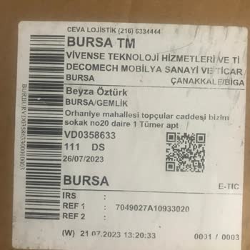 201a06044001 Numaralı Vivense Siparişim Hakkında
