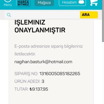 Horoz Lojistik A101 Ürün Teslim Edilmedi