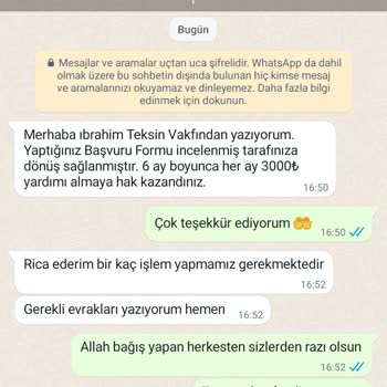 Teksin Vakfı Bağış Adı Altında Payfix Hesabı Açılması.