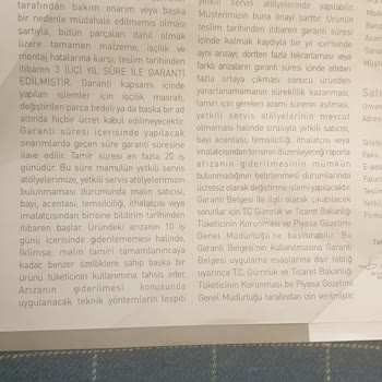 Sigma Klima (İklimsa) Garanti Süresi İçinde Ücret Talebi