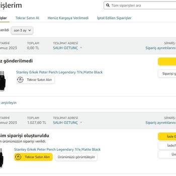 Amazon Değişim Süreci Çok Uzadı.