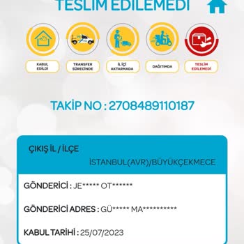PTT Kargo Pişmanlıktır. Adresimde Olmama Rağmen Teslimat Yapılmadı