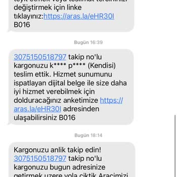 Aras Kargo Menemen Şube Hatadır!