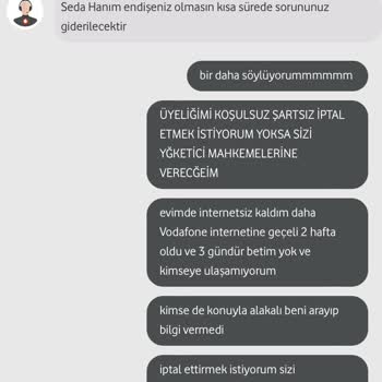 Vodafone Ev İnternetim Yok