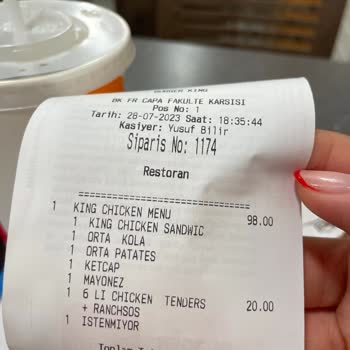 Burger King Çapa Şubesi Bayat Ürün