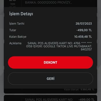 TikTok Bankadan İzinsiz Para Çekilmesi
