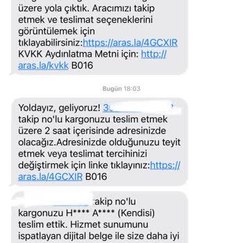 Aras Kargo Aras Kuryesi Kargomu Başka Yere Bırakıyor