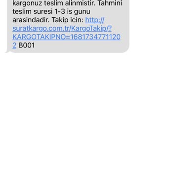 Sürat Kargo Ürünüm Ortada Yok