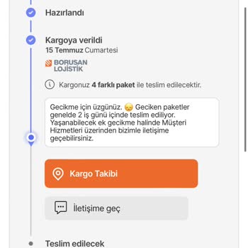 Borusan Lojistik Ürün Teslimat Sorunu