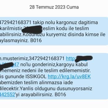 Aras Kargo Issıkgöl Şubesi Teslimat Yapmıyor