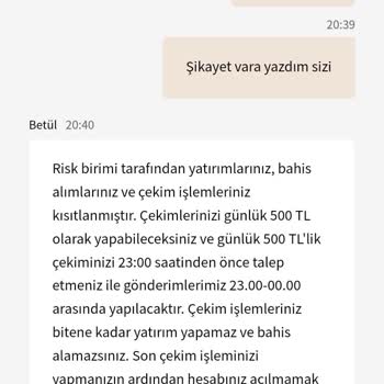 Rina Bet Bahis Kısıtlaması