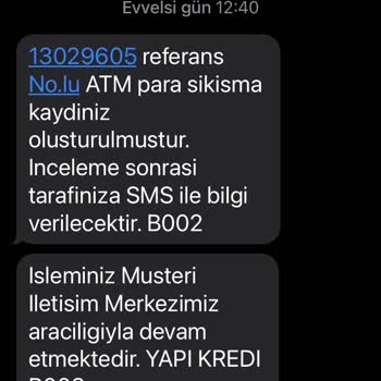 Yapı Kredi Bankası ATM Arızası