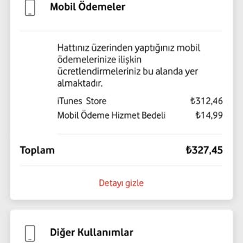 Vodafone Fazla Fatura Mobil Ödeme Problemi