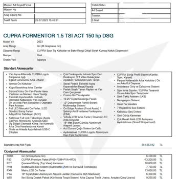 Doğuş Oto Cupra Formentor İçin Benden 80.000₺ Fazla Almış