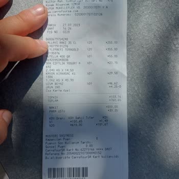 Carrefour SA Reyon Fiş Farkı