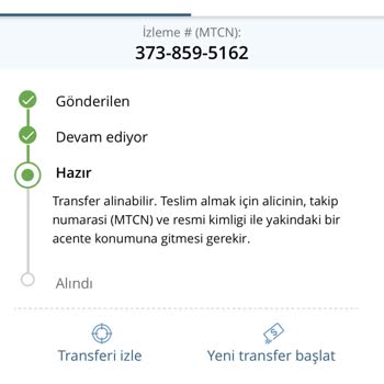 Western Union İle Para Gönderdim