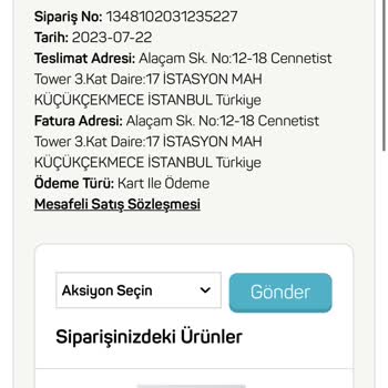 A101 Den Aldığım Ürün Gelmedi